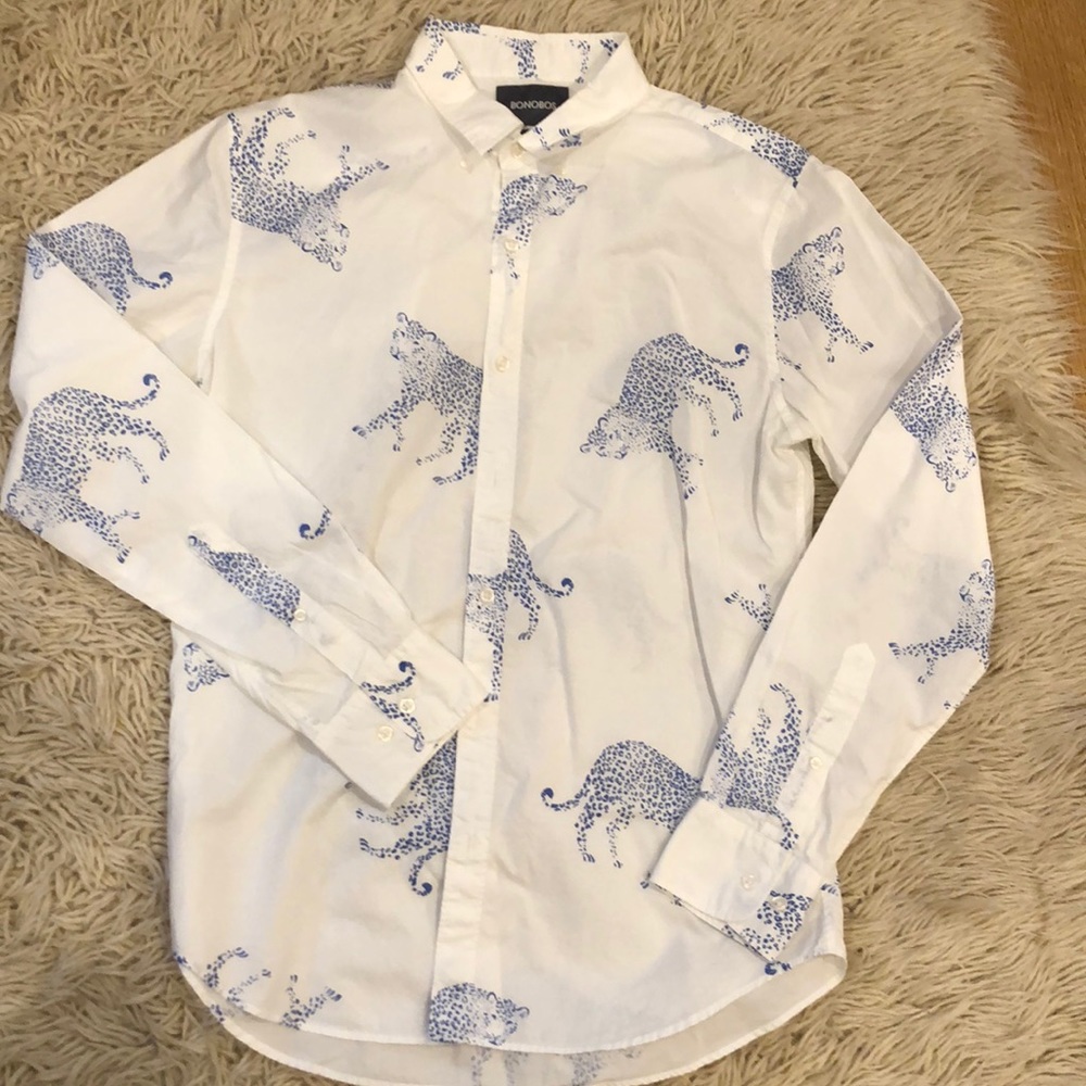 Bonobos Men’s Button Down with Animal Print